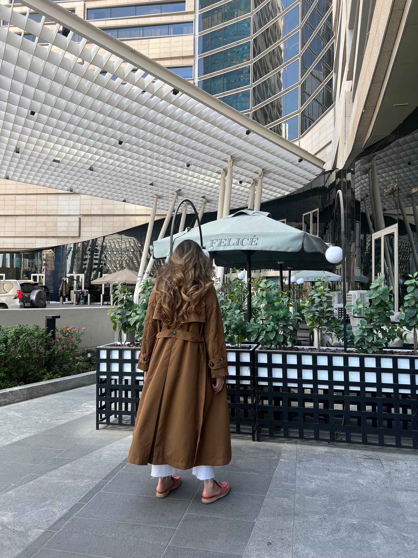 Double layered trench coat