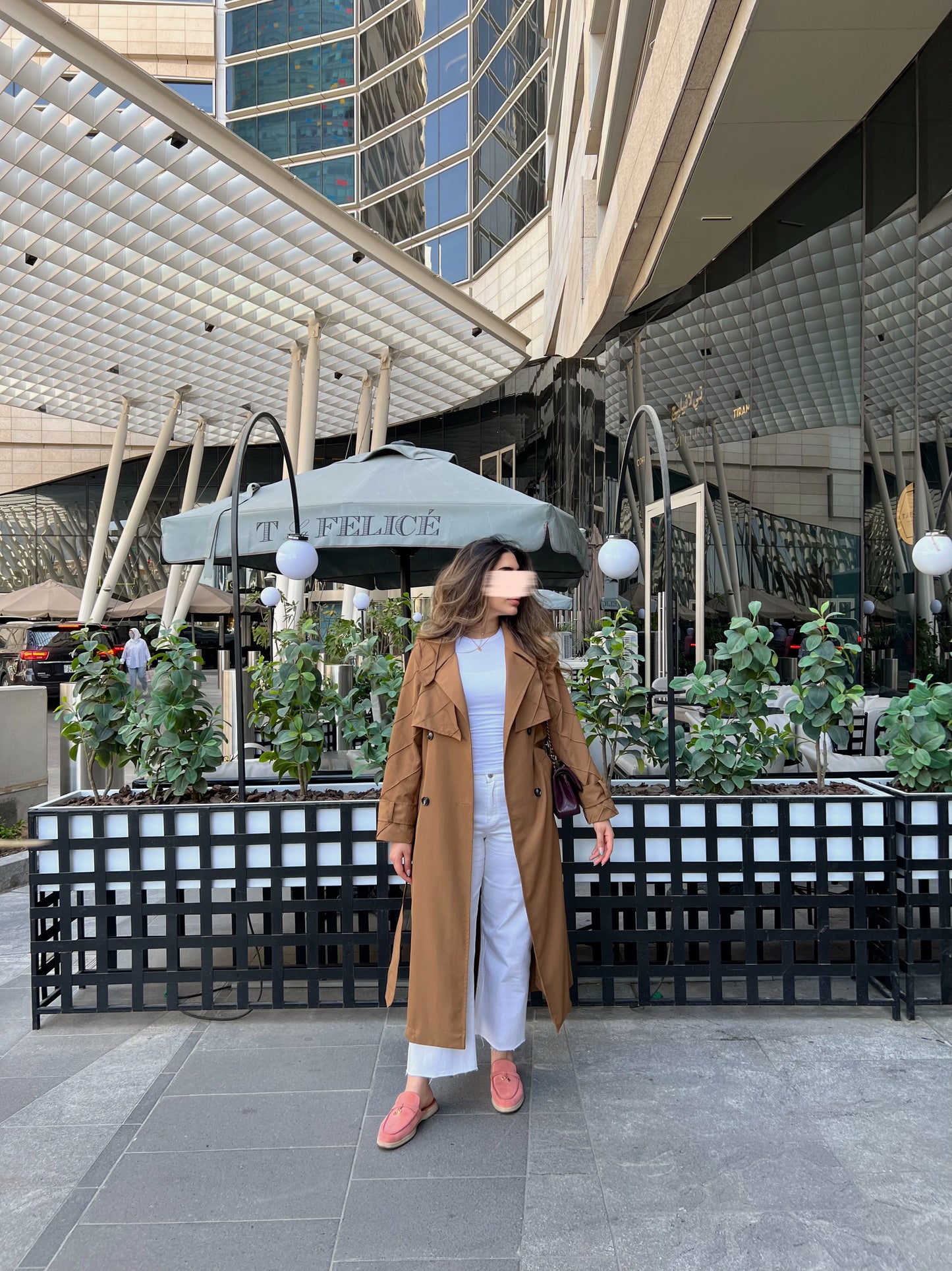 Double layered trench coat