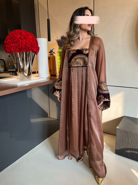 Bronze Maroon X Brown kaftan