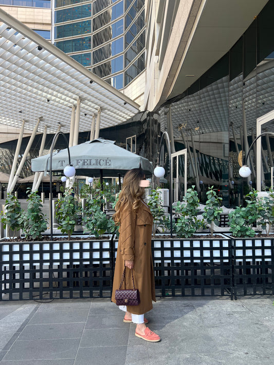 Double layered trench coat